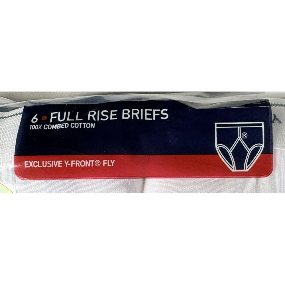 Jockey Mens Classic Full Rise Briefs Size 36 100% Cotton Y-Front Fly 6-pack Vtg - Picture 3 of 11